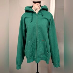 SUPREME Green Zip-Up Hoodie